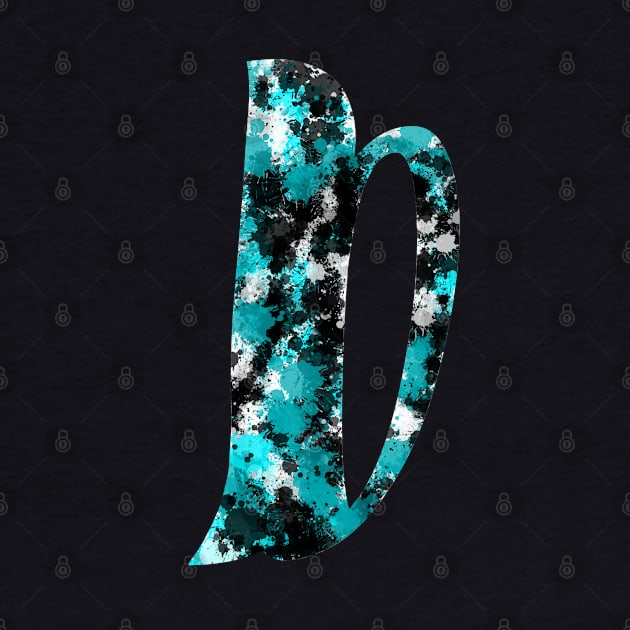 Paint Splash Letter D by Hip Scarves and Bangles